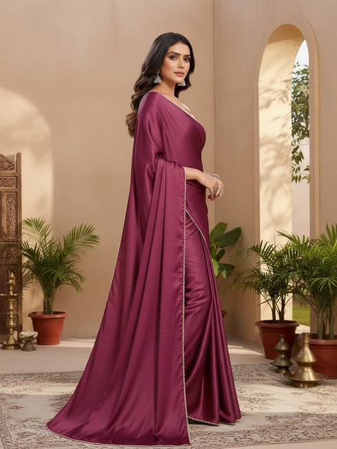 Vasthrlay Wine Saree