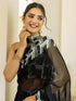 Vasthrlay Georgette Printed Unstitched Wine Saree