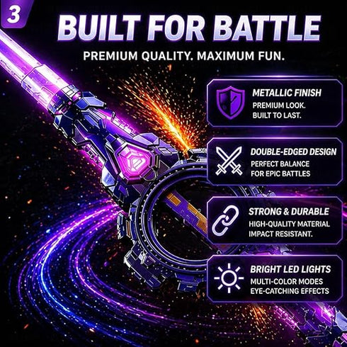Retractable Rechargeable LED Spark Sword