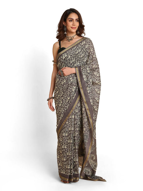 Vasthrlay Lightweight Breathable Traditional Printed Saree