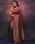 Vasthrlay Banarasi Kanjivaram Unstitched Teal Saree