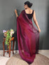 Vasthrlay Womens Georgette Unstitched Brown Saree