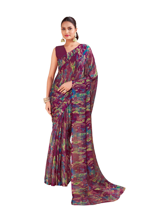 Vasthrlay Chiffon Unstitched Saree