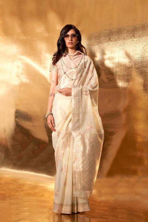 Vasthrlay Kanjivaram Cotton Unstitched Ethnic Wear