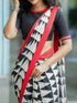 Vasthrlay Black Geometric Border Modern