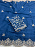 Vasthrlay Georgette Embroidery Saree Embellishments