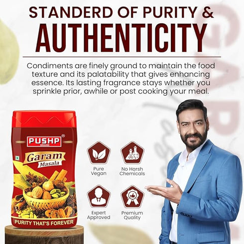 Pushp Brand Garam Masala Jar