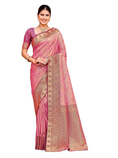 Vasthrlay Banarasi Light Turquoise Saree
