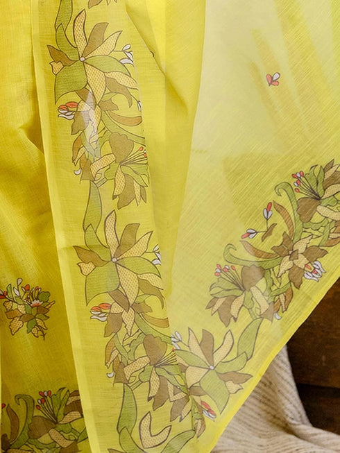 Vasthrlay Printed White1 White Saree