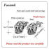 Hip Hop Titanium Steel Flower Pattern Crystal Eye Skull Stud Earrings