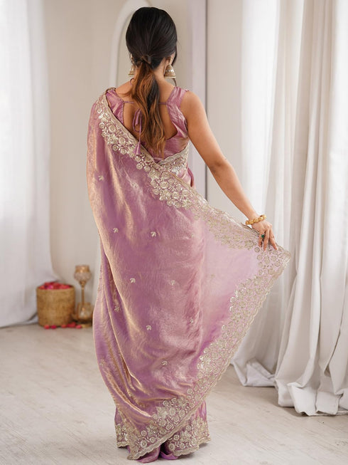 Vasthrlay Lavender Embroidery Unstitched Vt Ethnic Wear
