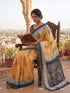 Vasthrlay Printed Lemon Yellow1 Yellow Saree