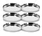 Stainless Steel Dinner Plates Set of 6