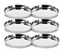 Stainless Steel Dinner Plates Set of 6
