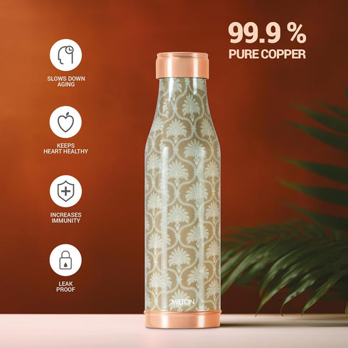Copper Design Water Bottle, 850 ml