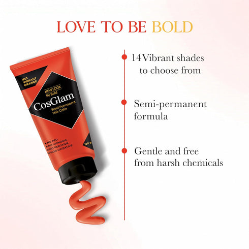 Semi Permanent Hair Color for Women & Men (#33 Vibrant Orange)