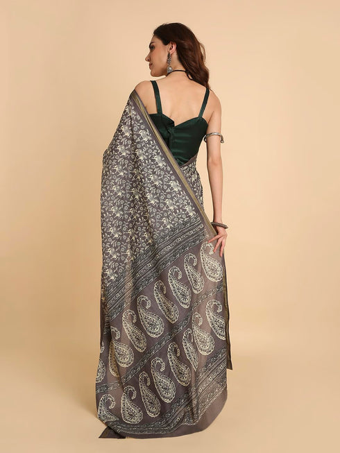 Vasthrlay Lightweight Breathable Traditional Printed Saree