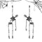 Skeleton Earrings for Women Dangle