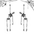 Skeleton Earrings for Women Dangle