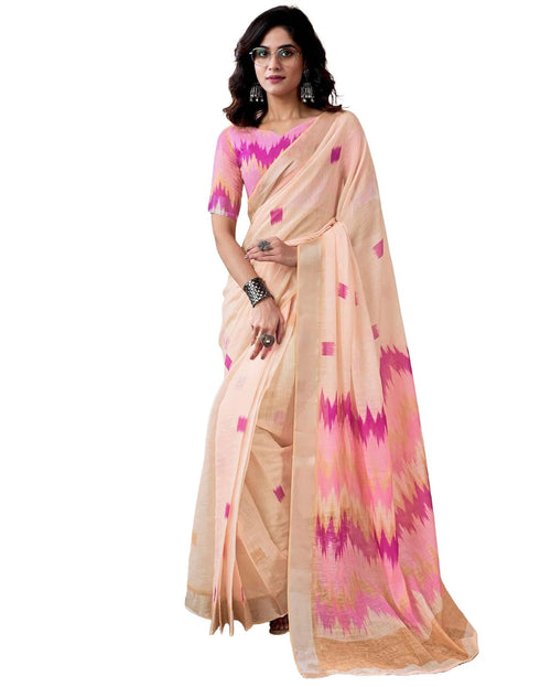 Vasthrlay Womens Printed Unstitched Dark Green Saree