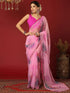 Vasthrlay Georgette Printed Unstitched Maroon Saree