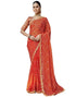 Vasthrlay Georgette Bandhani Unstitched Rani Pink Saree