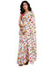 Vasthrlay Womens Printed Unstitched White Saree