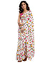 Vasthrlay Womens Printed Unstitched White Saree