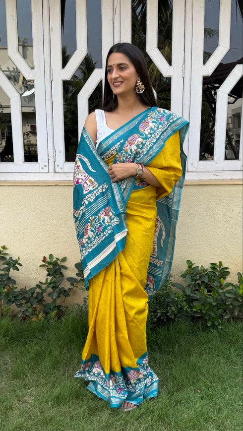 Vasthrlay Ghicha Kalamkari Print