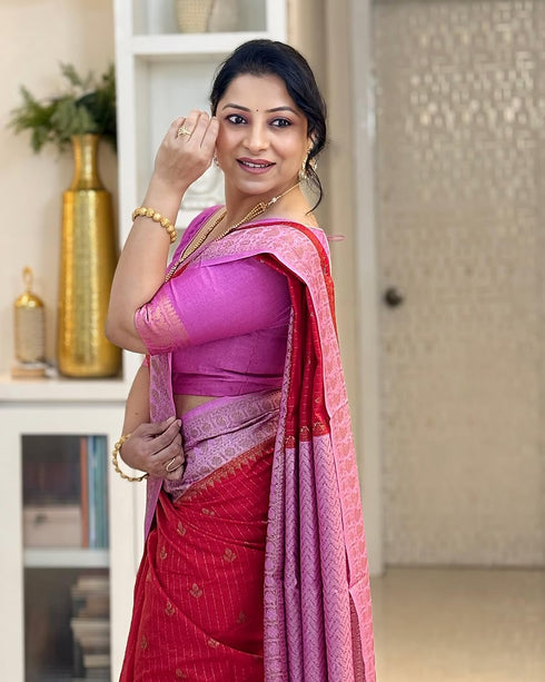 Vasthrlay Magenta Traditional Saree