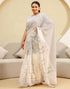 Vasthrlay Womens Printed Unstitched Off White Saree