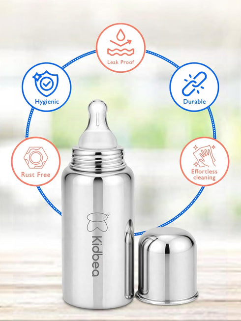 Kidbea Steel Baby Feeding Bottle
