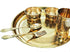 PURE Brass Floral Thali Set - 6 Pieces