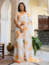 Vasthrlay Printed White Saree