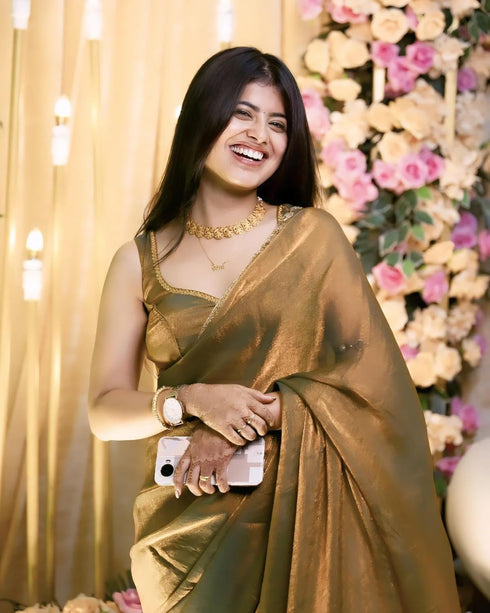 VasthrlayBoarder Unstitched Chhaavaa Mustard Free Ethnic Wear