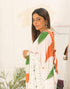 Vasthrlay Republic Tricolor Multicolor Saree With Unstitched Blouse Piece