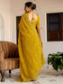 Vasthrlay Shimmer Embroidery Olive Saree