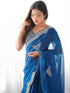 Vasthrlay Embroidered Black Saree