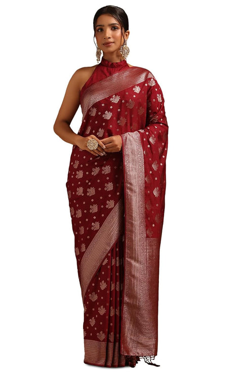 Vasthrlay Black Viscose Floral