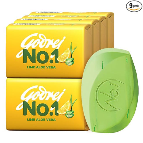 Godrej No.1 Bathing Soap Lime & Aloe Vera Grade 1 Soap - 150g