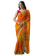 Vasthrlay Bandhani Embroidery Yellow Saree
