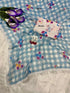 Vasthrlay Checks Floral Tassel Lightweight