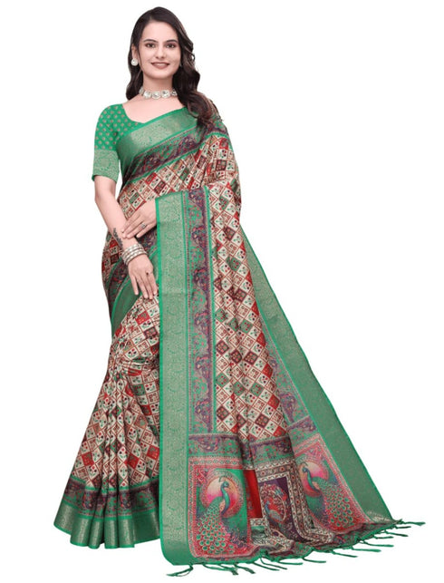 Vasthrlay Kanjivaram Unstitched Saree