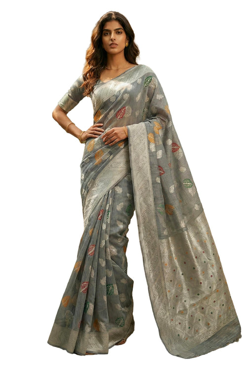 Vasthrlay Jacquard Floral Saree