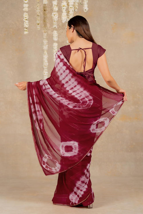 Vasthrlay Fashion Chiffon Shibori Printed Ethnic Wear