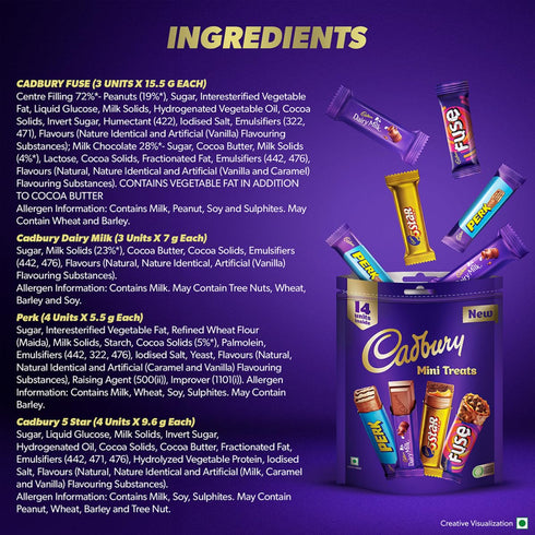 Cadbury Assorted Mini Treats Chocolate Bars