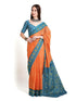 Vasthrlay Cotton Printed Mulmul Blue Saree
