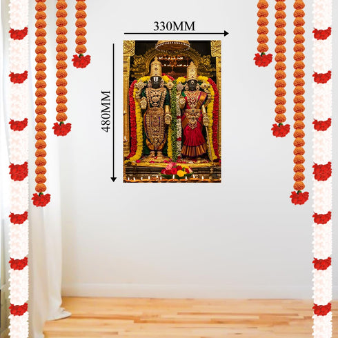 Tirupati Balaji with Mahalakshmi Wall Sticker
