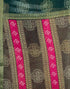 Vasthrlay Chiffon Bandhani Rani Pink And Dark Green Saree With Unstitched Blouse Piece