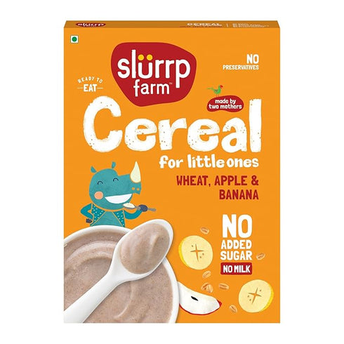 Slurrp Farm No Added Sugar Instant Wheat Apple & Banana Cereal